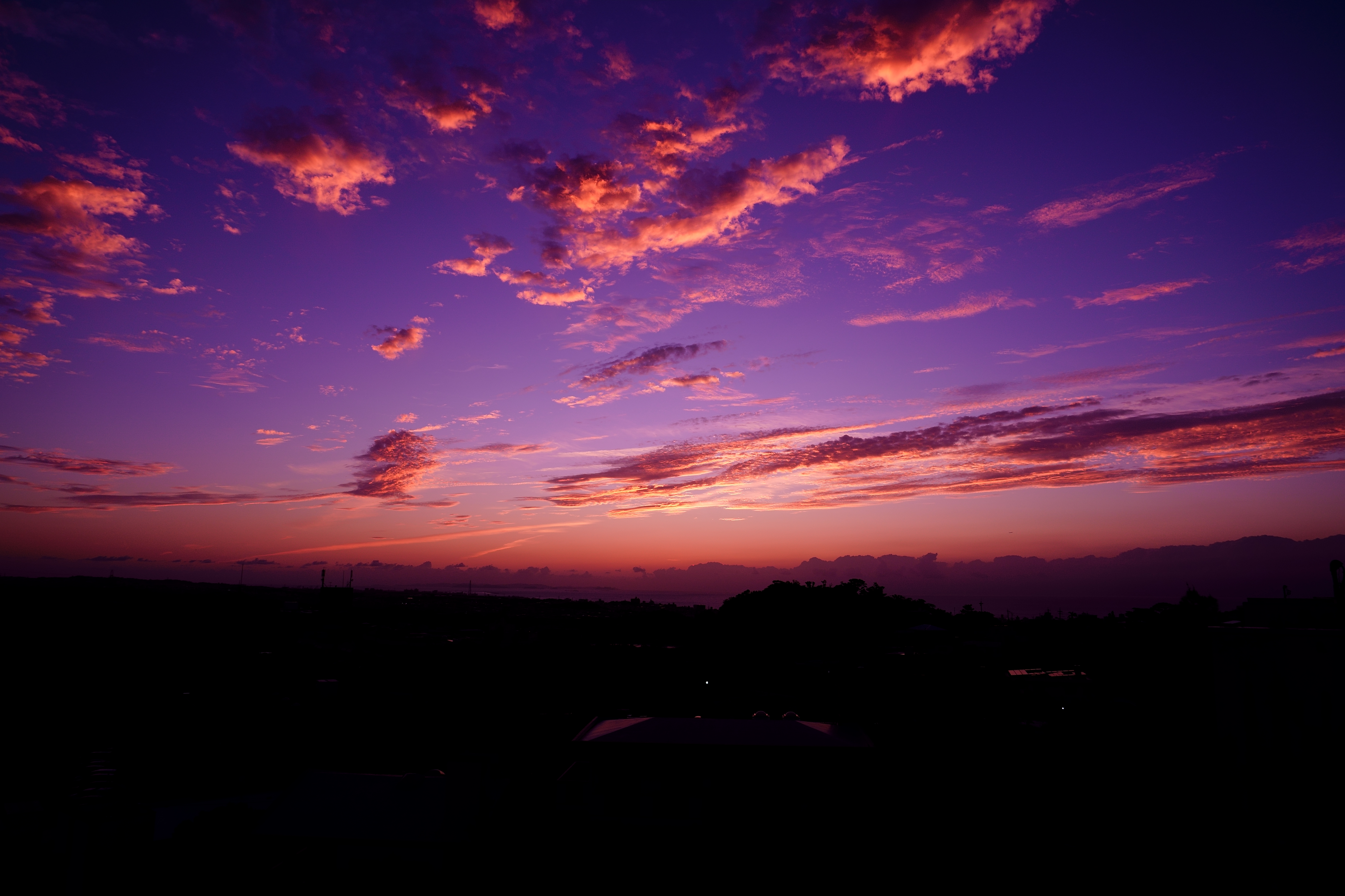 夕暮れ空のグラデーション Okinawa41